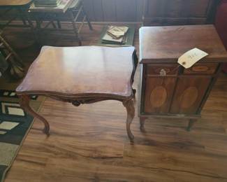 #902 • Vintage Humidor Cabinet and End Table

