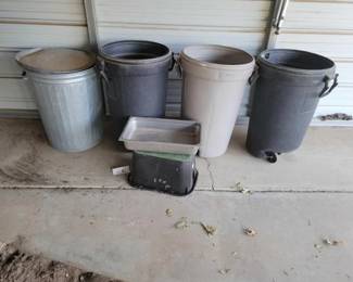 #3114 • 4 Trash Cans, Irrigation Control Valve Cover, Hotel Pan
