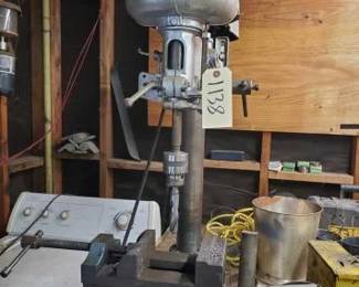 #1138 • Vintage Delta Milwaukee Drill Press with Drill Vise
