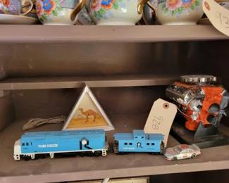 #928 • Model Train, Vintage Hot Wheel, Model Hemi Motor, Camel Decoration
