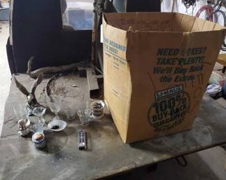 #1518 • Box Of Antique Glassware
