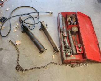 #1244 • (2) Hydraulic Press & Hydraulic Body Repair Kit
