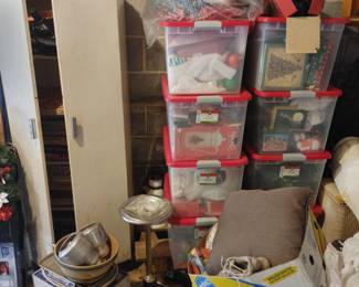 Christmas tubs and a Cigarette stand