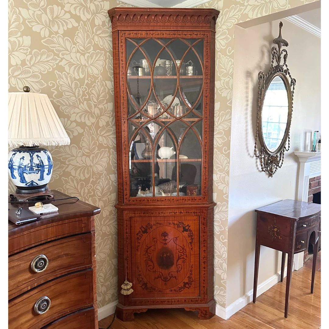 Antique Mahogany Corner Cabinet 