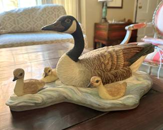 Boehm Porcelain Canadian Goose with Goslings