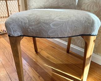 Parsons Style Beige Dining Chairs, a pair