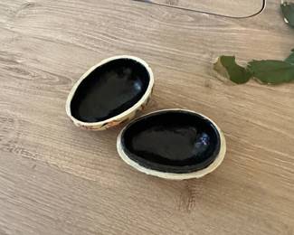 Oval Paper Mache with Rose Painting Trinket Box