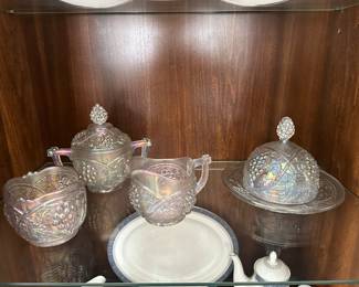 Opalescent carnival glass