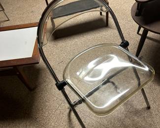 Vintage Mid Century Modern Lucite folding chair