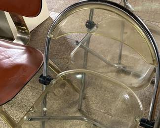 MCM Lucite folding chairs