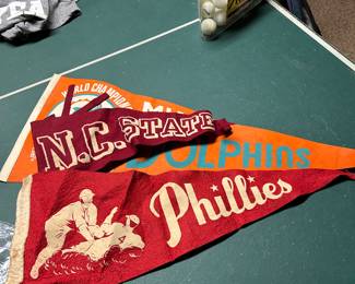 Vintage sports pennants