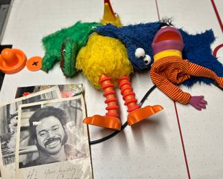 First year Sesame Place dolls with signed character photos