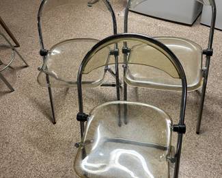 Vintage Mid Century Modern Lucite folding chair