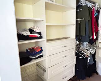 Closet systems - buyer removes