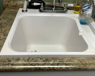 Laundry Sink, Fixtures, Cabinet 