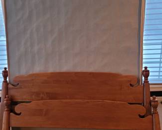 Solid maple bed with mattress and box spring