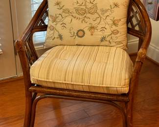 Vintage Bassett Furniture Rattan Chair