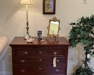 Vintage Ph. Gommer Signed 3D  Feathers Bird Prints, French Ornate Table Mirror, Wedgewood & More