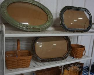 frames. Longaberger baskets