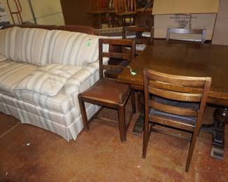 couch, table and chairs