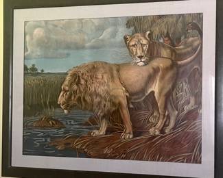 Antique German lithograph circa 1880s