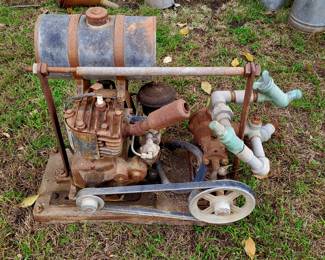 Vintage California Orchard oil pump engine
