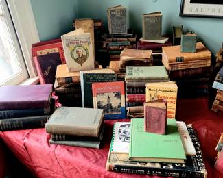 Lots of antique books