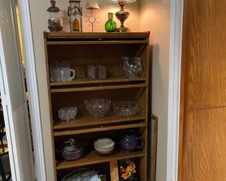 Law office styled bookcase with glass front
