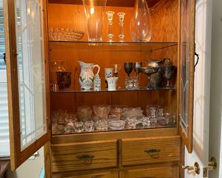 Large glass front cabinet