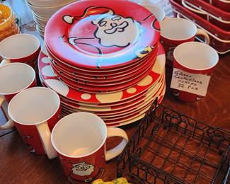 32 piece Christmas dish set by Gibson