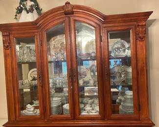 Lighted China cabinet with matching buffet