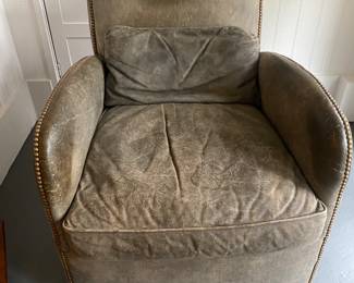 Leather arm chair
