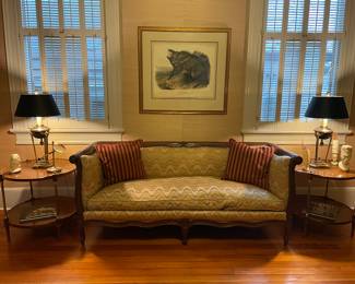 French LouisXV style sofa, many great pairs of high end side tables 