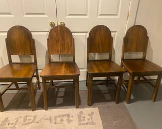 Set of four art deco chairs