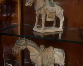 Tang horse and Ming horse figures