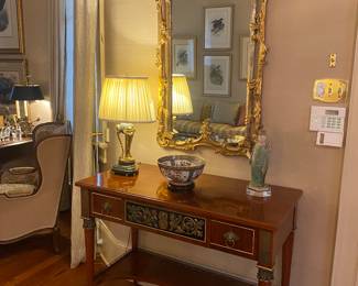 Fabulous mirror and Regency style console 