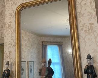 Lovely Louis Phillippe 56x40 overmantel mirror 