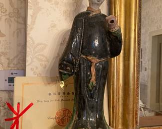 Ming tomb with papers