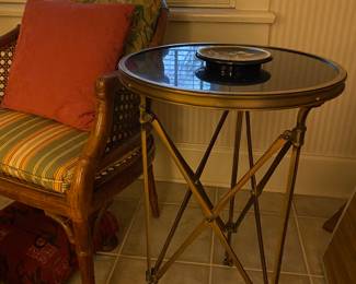 One of a pair of French side tables 