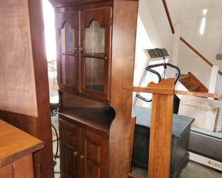 pair of vintage corner cabinets