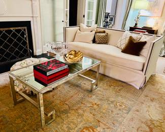 Currey and Co. mirrored coffee table