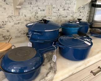 Largest collection of Le Creuset - outside of Sur la Table - you will ever see. This collection is 35 strong (at least) and spans multiple decades of collecting. All like new.