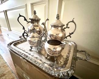 Silverplate coffee service