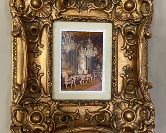 French interior scene oil painting 
$200