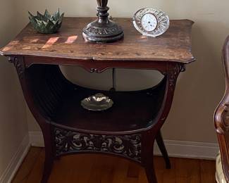 American early twenty century lyre table
$200