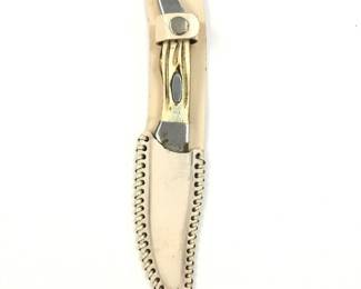 Rose Handmade 440 Stainless Steel Hunting Knife W/ Leather Sheath