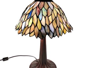 Stained Glass Tiffany Style Table Lamp, WORKS