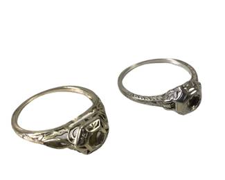 Vintage 18K White Gold Mountings