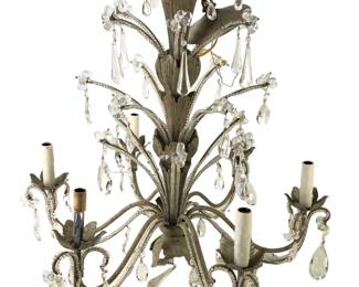 Electrified Pineapple Top Crystal Candelabra Chandelier
