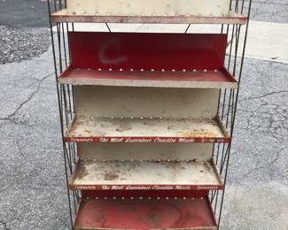 Vintage Schrafft's Metal Candy Display Shelf